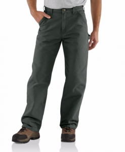 CARHARTT WASHED DUCK WORK PANT MOSS