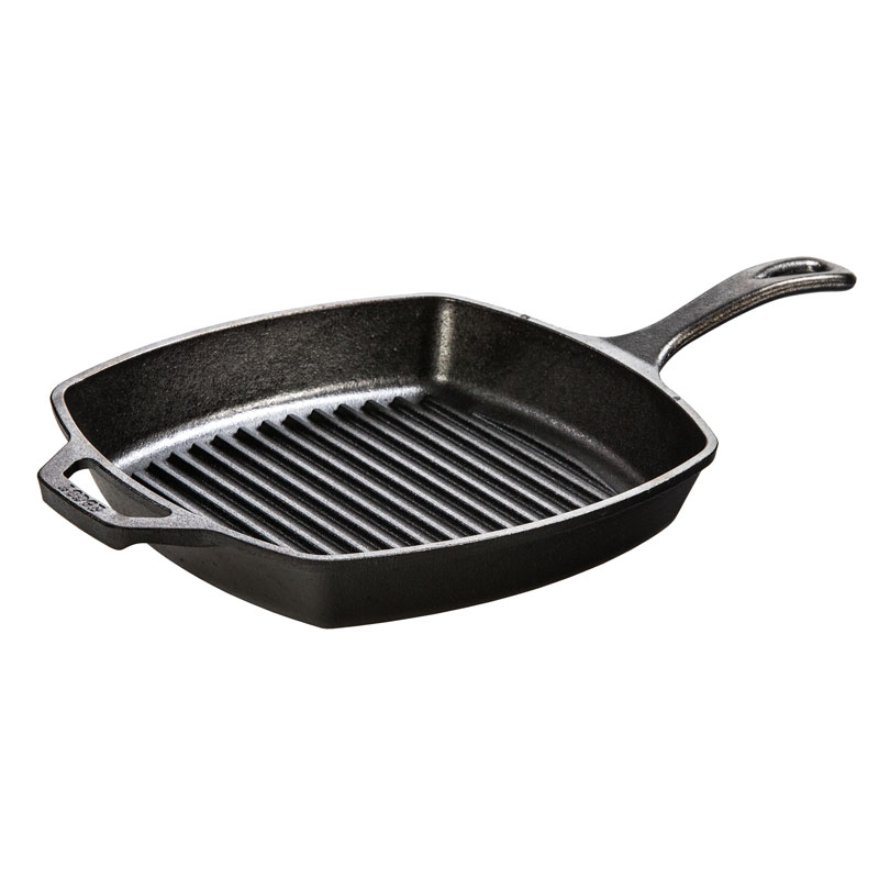 Lodge Logic 10.5" Square Cast Iron Grill Pan #L8SGP3 Lodge Logic 10.5" Square Cast Iron Grill Pan #L8SGP3