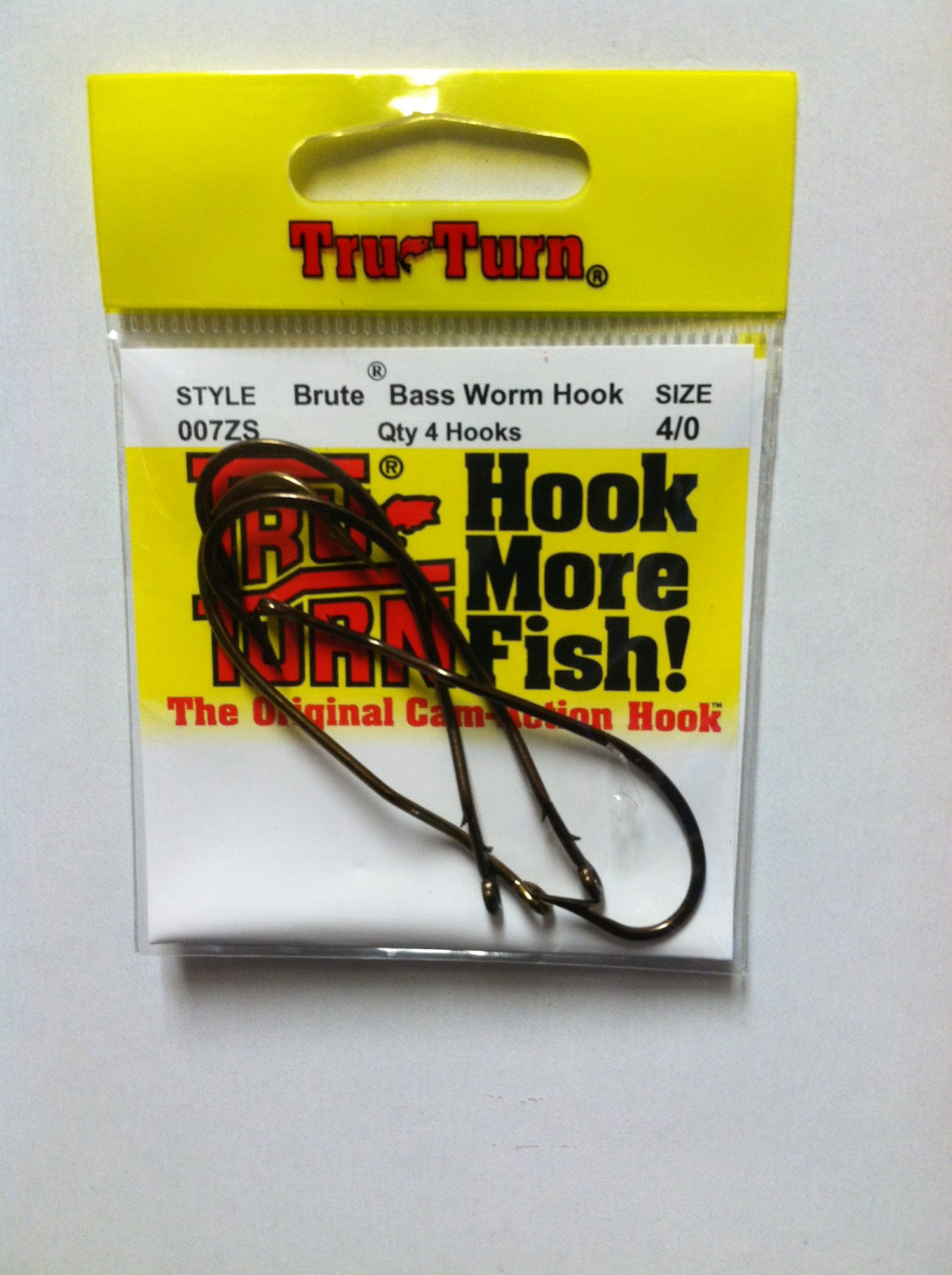 Photo 1 (1) tru turn brute bass worm hook 4 pk.