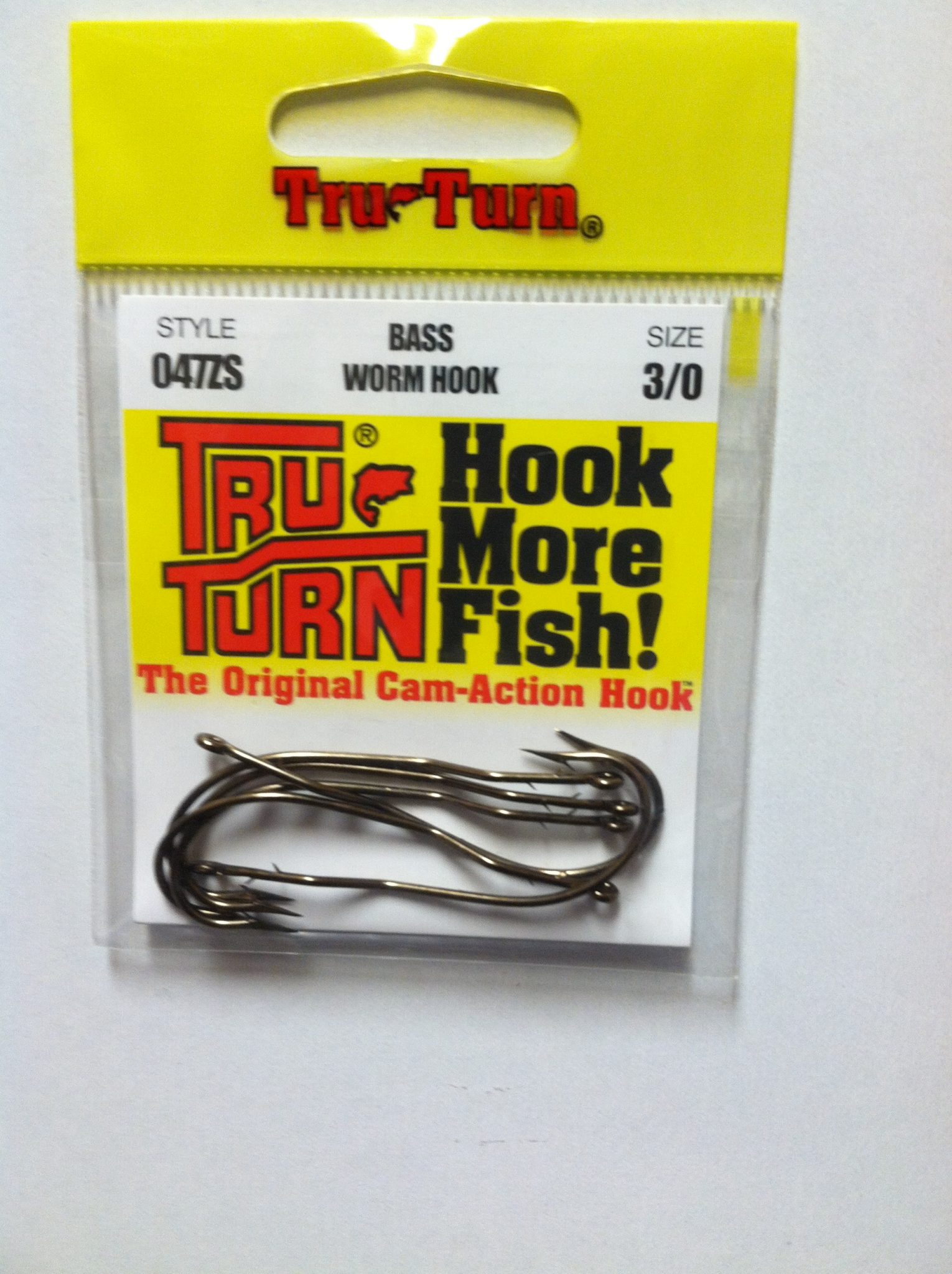 Photo 2(2) tru turn bass worm hook 6 pk.