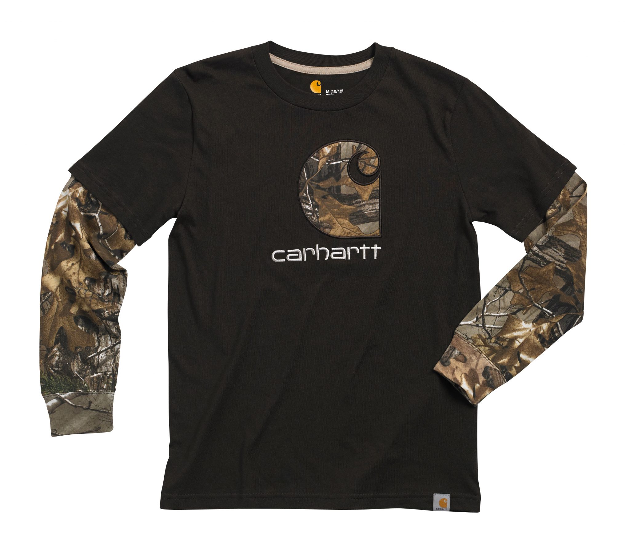 Ca8523 carhartt boys camo c layered tee