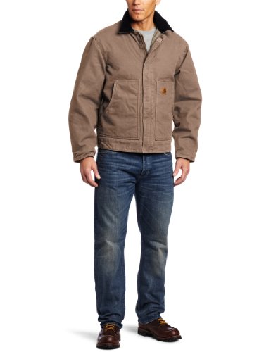 Carhartt Men's Sherpa Lined Sandstone Dearborn Jacket Mushroom carhartt men's sherpa lined sandstone dearborn jacket mushroom