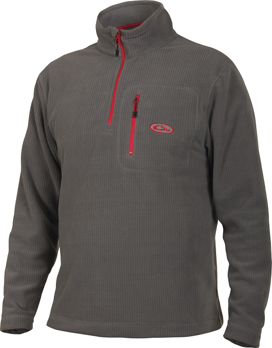 Dw1100-smg drake square check camp fleece pullover