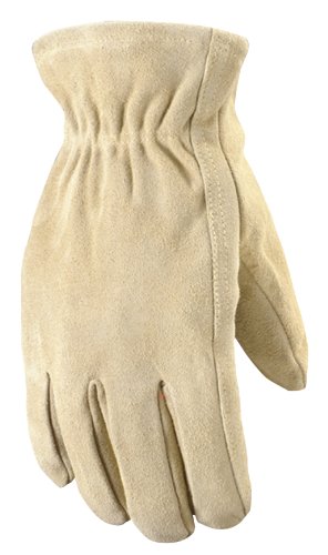 Wells Lamont 1070l Ranch Suede Split Cowhide Work Gloves, Jersey Lined, Straight Thumb, Double Shirred Wrist, Large wells lamont 1070l ranch suede split cowhide work gloves, jersey lined, straight thumb, double shirred wrist, large