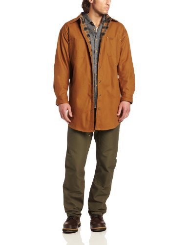 Carhartt Men's Classic Canvas Shirt Jacket Flannel Original Fit, Brown carhartt men's classic canvas shirt jacket flannel original fit, brown