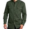 carhartt men's sandstone twill shirt, moss