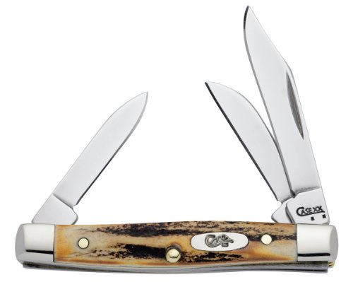 Case Cutlery 178 Case Small Stockman Pocket Knife With Stainless Steel Blades, Small, Stag case cutlery 178 case small stockman pocket knife with stainless steel blades, small, stag
