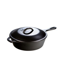 Lodge Logic 10.25" 3.2 Quart Cast Iron Covered Deep Skillet #L8CF3