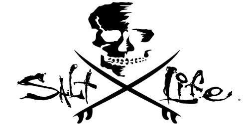 Salt Life Skull With Surfboards Decal - Medium - Black salt life skull with surfboards decal - medium - black