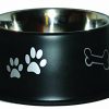 omnipet jumbo non tip dog bowl, 8 oz., black