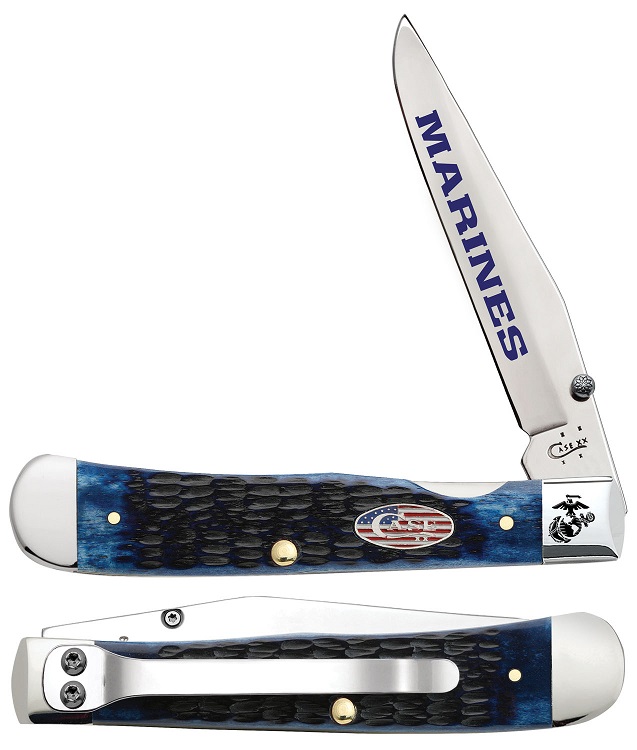 Case United States Marine Corps Trapperlock With Clip case united states marine corps trapperlock with clip