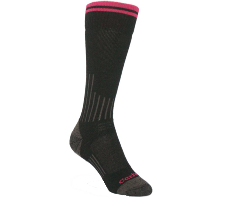 Carhartt-womens-work-dry-merino-wool-graduated-compression-boot-sock black