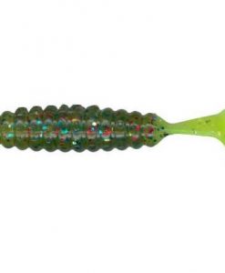 CHARLIE BREWER CRAPPIE SLIDER GRUB AVOCADO CHARTREUSE TAIL