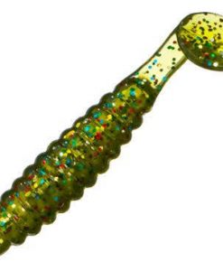 CHARLIE BREWER CRAPPIE SLIDER GRUB AVOCADO GLITTER