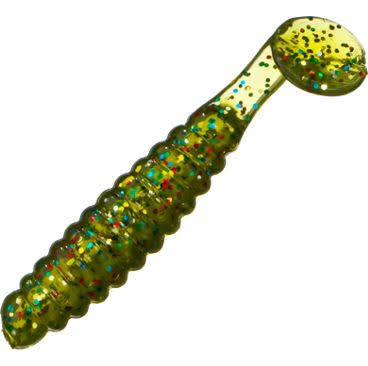 CHARLIE BREWER CRAPPIE SLIDER GRUB AVOCADO GLITTER CHARLIE BREWER CRAPPIE SLIDER GRUB AVOCADO GLITTER