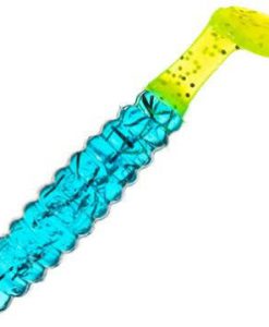 CHARLIE BREWER CRAPPIE SLIDER GRUB BLUE CHARTREUSE TAIL