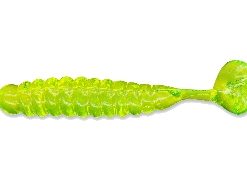 CHARLIE BREWER CRAPPIE SLIDER GRUB CHARTREUSE