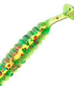 CHARLIE BREWER CRAPPIE SLIDER GRUB CHARTREUSE MULTI GLITTER