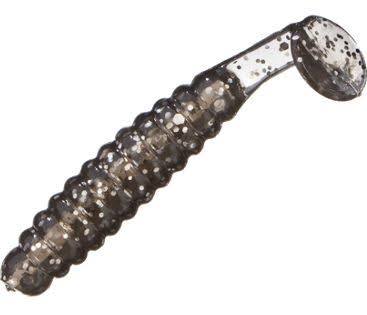 CHARLIE BREWER CRAPPIE SLIDER GRUB SMOKE GLITTER CHARLIE BREWER CRAPPIE SLIDER GRUB SMOKE GLITTER