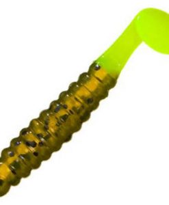 CHARLIE BREWER CRAPPIE SLIDER GRUB WATERMELON CHARTREUSE