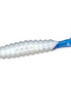 CHARLIE BREWER CRAPPIE SLIDER GRUB WHITE BLUE TAIL