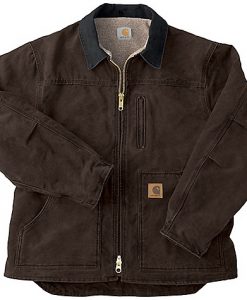 Carhartt Men's Sherpa Lined Sandstone Ridge Coat Brown