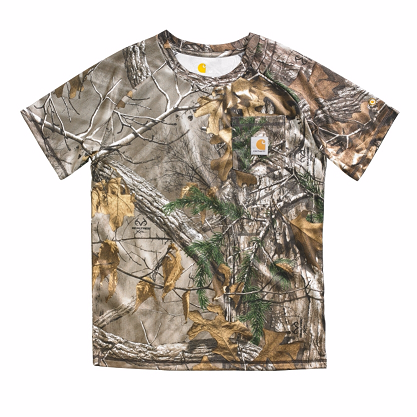 Carhartt Boys' Youth Force Performance Camo Pocket Tee Carhartt Boys' Youth Force Performance Camo Pocket Tee