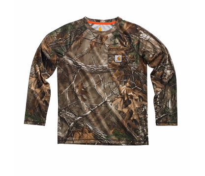 Carhartt Boys' Youth Force Performance Camo Raglan Pocket Tee Carhartt Boys' Youth Force Performance Camo Raglan Pocket Tee