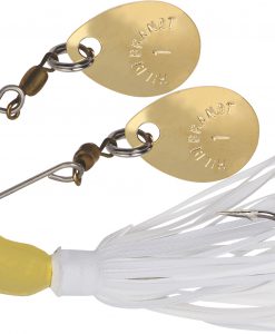 HILDEBRANDT NUGGET SPINNER BAIT GOLD BLADE WHITE SKIRT