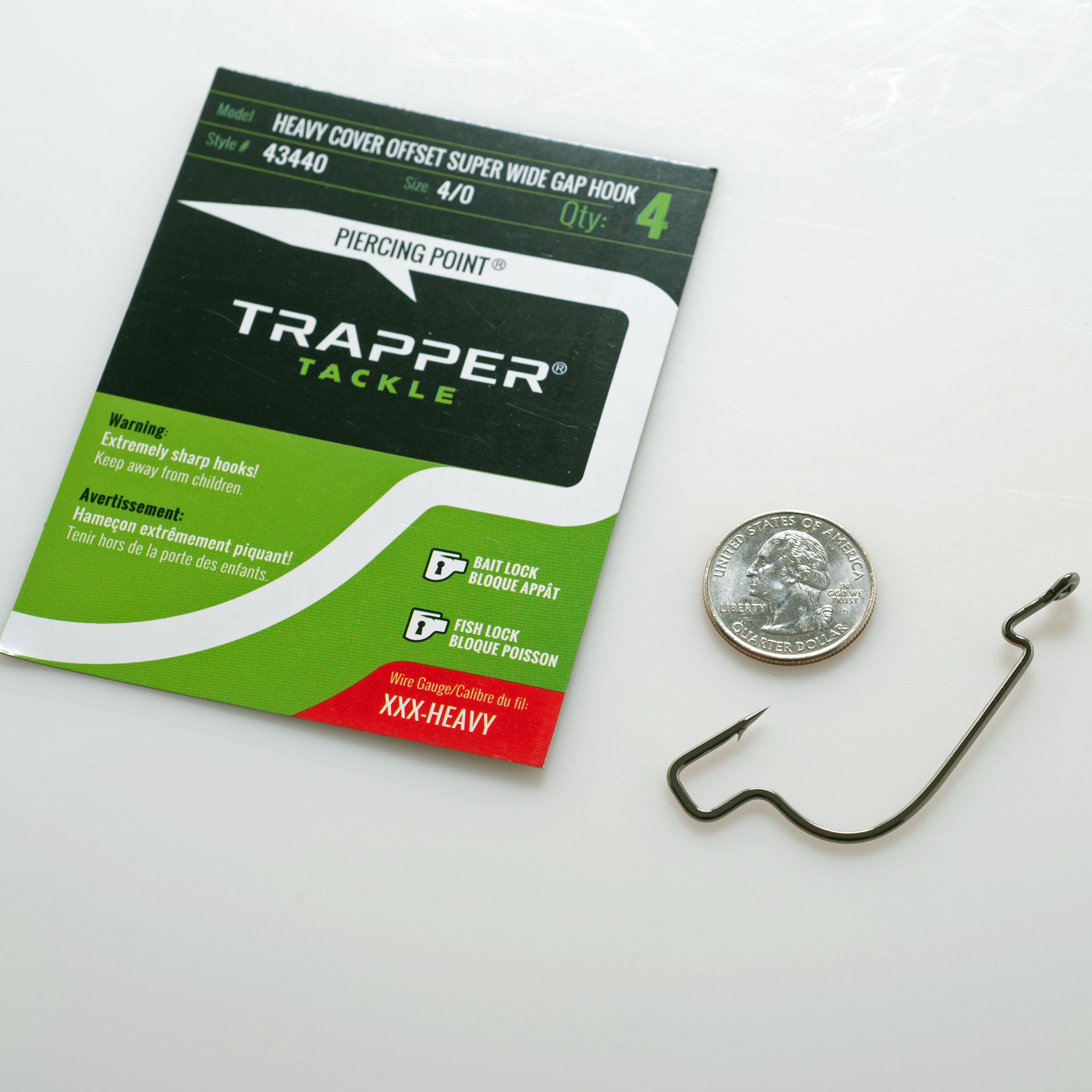 TRAPPER HEAVY COVER OFFSET SUPER WIDE GAP HOOK 4 TRAPPER HEAVY COVER OFFSET SUPER WIDE GAP HOOK 4