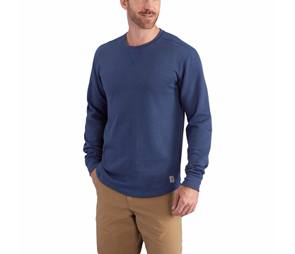 DARK COBALT BLUE Carhartt Men's Tilden Long Sleeve Crew Neck Shirt