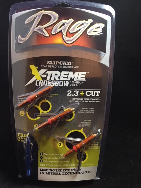 Rage X-Treme Crossbow 100 Gr. 2-Blade Broadhead Rage X-Treme Crossbow 100 Gr. 2-Blade Broadhead