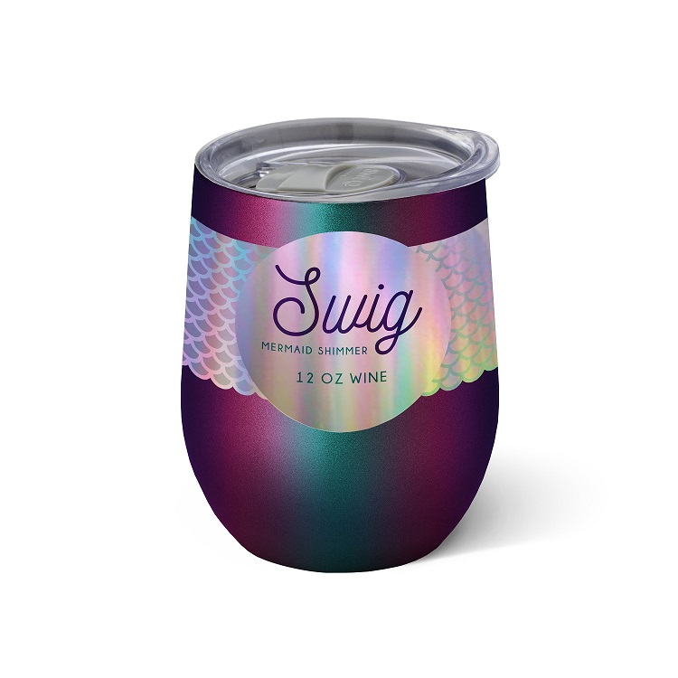 Swig 12 oz. Mermaid Shimmer Stemless Wine Cup Swig 12 oz. Mermaid Shimmer Stemless Wine Cup