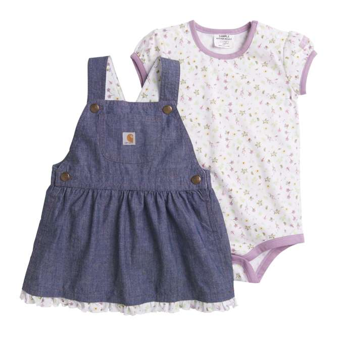 Carhartt Girls' Chambray Jumper Set Carhartt Girls' Chambray Jumper Set