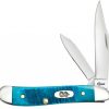 Caribbean Blue Bone Sawcut Jig Case Knife