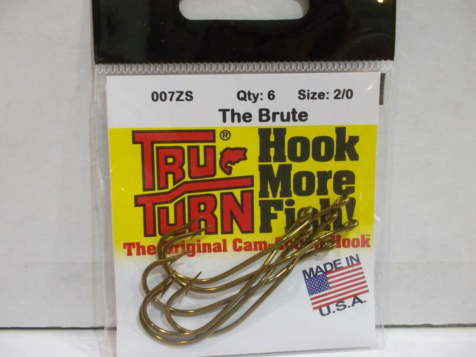 Tru Turn Brute Fishing Hooks - 2-0 #007ZS-2 0 Tru Turn Brute Fishing Hooks - 2/0 #007ZS-2/0
