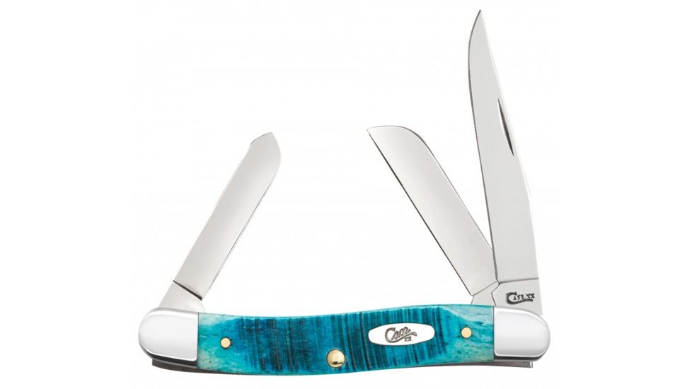 Case Caribbean Blue Bone Medium Stockman Knife Case Caribbean Blue Bone Medium Stockman Knife