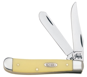 CASE 00029 Folding Pocket Knife 2-Blade Yellow Handle CASE 00029 Folding Pocket Knife 2-Blade Yellow Handle