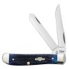 Case Knife Rogers Corn Cob Jig Blue Bone Mini Trapper #02838