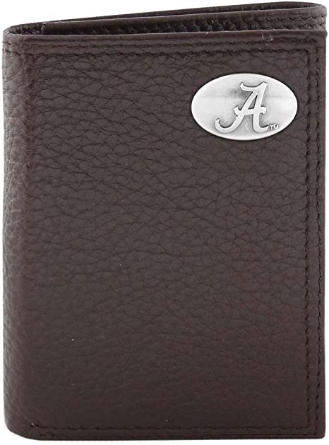 Zep-Pro Alabama Crimson Tide Pebble Grain Leather Trifold Concho Wallet #UALIWT1PBBLBRW Zep-Pro Alabama Crimson Tide Pebble Grain Leather Trifold Concho Wallet #UALIWT1PBBLBRW