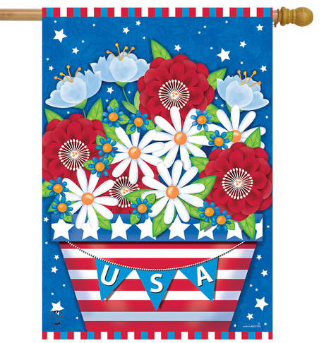 Briarwood Lane American Planter House Flag #H01216 Briarwood Lane American Planter House Flag #H01216