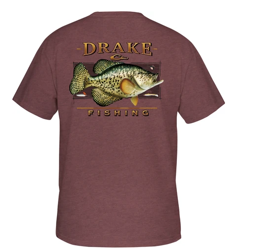 BURGANDY HEATHER Drake Men's DPF Slab Tee S/S #DPF3070