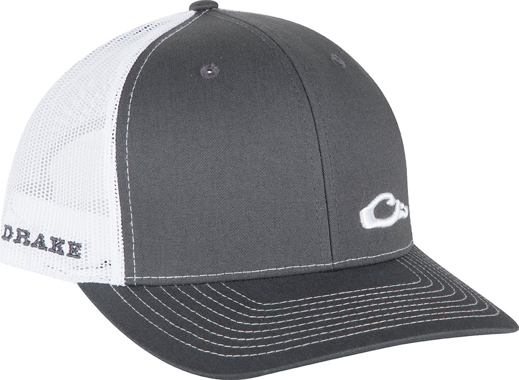CHARCOAL/WHITE Drake Men's Enid Mesh Back Cap #DH3090