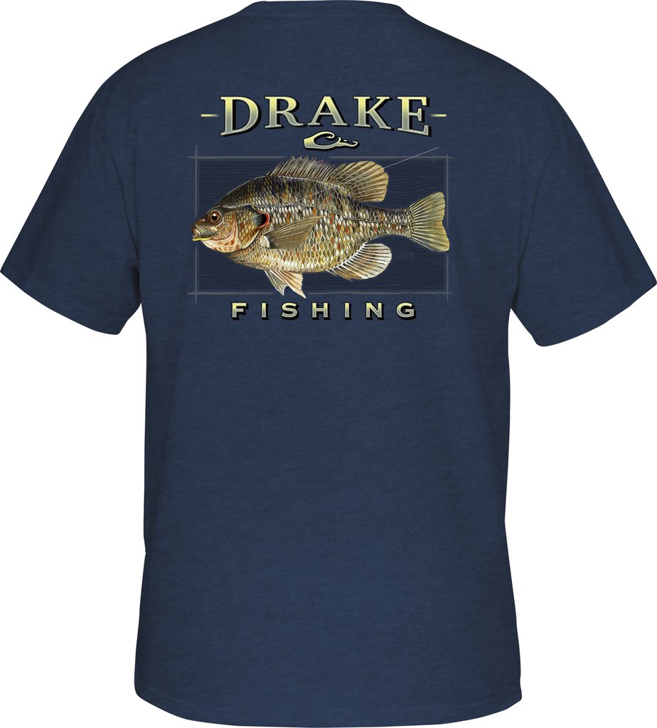 NAVY HEATHER Drake Men's DPF Pool Perch Tee S/S #DPF3075