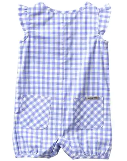 Carhartt Girls' Infant Woven Plaid Romper Carhartt Girls' Infant Woven Plaid Romper #CM9678