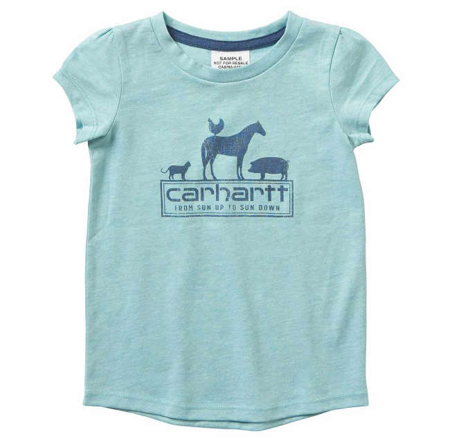 Carhartt Girls' S/S Heather Tee #CA9760 Carhartt Girls' S/S Heather Tee #CA9760