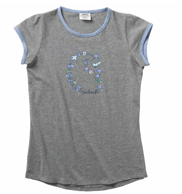Carhartt Girls' S/S Ringer Tee #CA9757 Carhartt Girls' S/S Ringer Tee #CA9757