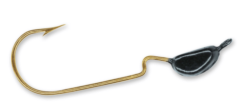 BLACK Charlie Brewer Weedless Crappie Slider Head 1/32 Oz. #CSHB32