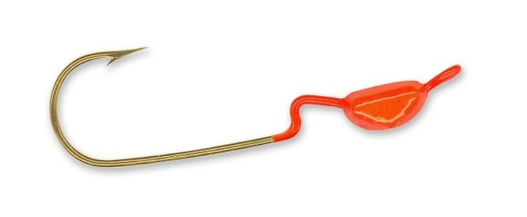 ORANGE Charlie Brewer Weedless Crappie Slider Head 1/32 Oz. #CSH32