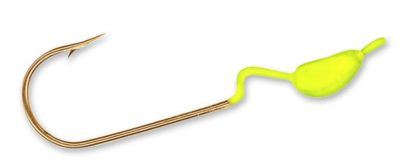 CHARTREUSE Charlie Brewer Weedless Crappie Slider Head 1/8 Oz. #CSHC8